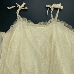 Girls Mango, lined gold tulle party top, GUC, size 12,  