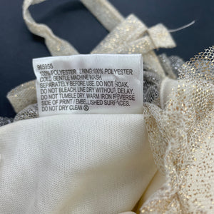 Girls Mango, lined gold tulle party top, GUC, size 12,  