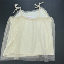 Load image into Gallery viewer, Girls Mango, lined gold tulle party top, GUC, size 12,  