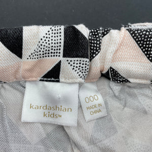 Girls Kardashian Kids, lightweight shorts, adjustable, GUC, size 000,  