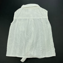 Load image into Gallery viewer, Girls Anko, white broderie cotton tie front top, GUC, size 4,  