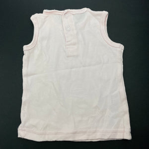 Girls Baby Baby, pink cotton top, cat, GUC, size 000,  