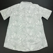 Load image into Gallery viewer, Boys KID, grey &amp; white cotton short sleeve shirt, EUC, size 12,  
