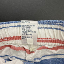 Load image into Gallery viewer, Boys Anko, striped cotton shorts, elasticated, EUC, size 6,  