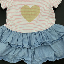 Load image into Gallery viewer, Girls Kids &amp; Co, spliced casual dress, FUC, size 00, L: 34cm