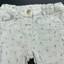 Load image into Gallery viewer, Girls Anko, floral stretch cotton pants, adjustable, GUC, size 00,  