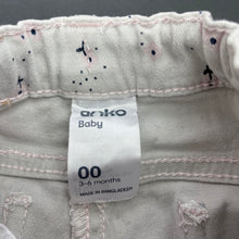 Load image into Gallery viewer, Girls Anko, floral stretch cotton pants, adjustable, GUC, size 00,  