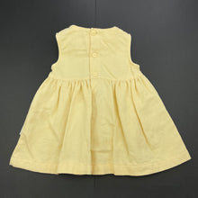 Load image into Gallery viewer, Girls Little Me, embroidered cotton dress, flowers, FUC, size 3 months, L: 34cm