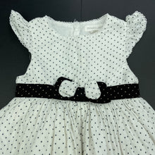 Load image into Gallery viewer, Girls Pumpkin Patch, cotton lined black &amp; white party dress, FUC, size 00, L: 39cm