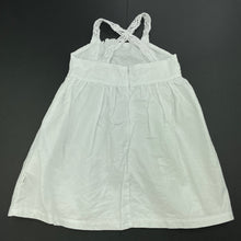 Load image into Gallery viewer, Girls Bebe by Minihaha, white cotton summer dress, GUC, size 12 months, L: 41cm