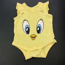 Load image into Gallery viewer, Girls Looney Tunes, Tweety Pie bodysuit / romper, GUC, size 0000,  