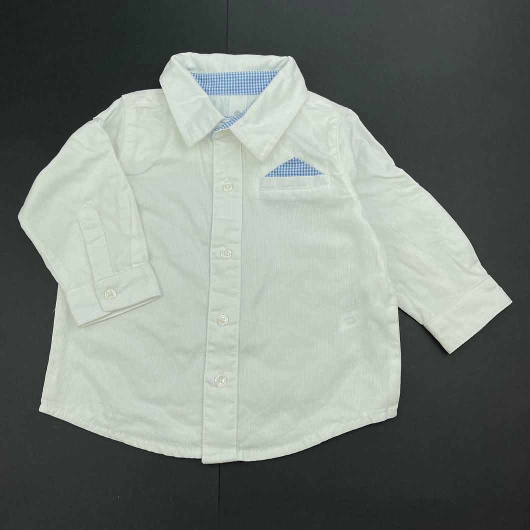 Boys Dymples, lightweight cotton long sleeve shirt, EUC, size 00,  