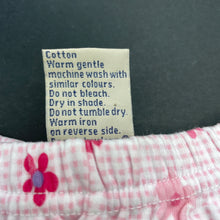 Load image into Gallery viewer, Girls Now, cotton shorts, elasticated, FUC, size 000,  