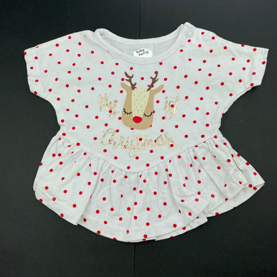 Girls Baby Berry, cotton Christmas t-shirt / top, EUC, size 000,  