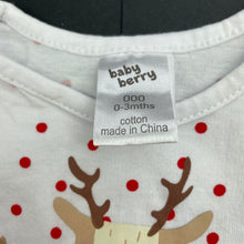 Load image into Gallery viewer, Girls Baby Berry, cotton Christmas t-shirt / top, EUC, size 000,  
