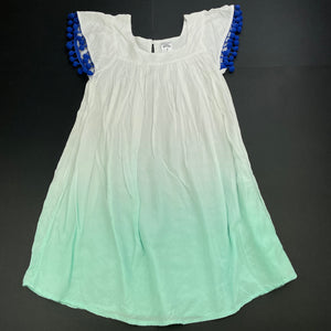 Girls Miss Understood, lightweight summer dress, pom pom trim, EUC, size 7, L: 63cm