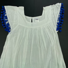 Load image into Gallery viewer, Girls Miss Understood, lightweight summer dress, pom pom trim, EUC, size 7, L: 63cm
