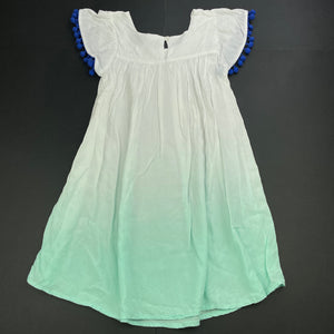 Girls Miss Understood, lightweight summer dress, pom pom trim, EUC, size 7, L: 63cm
