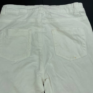 Girls 1964 Denim Co, white stretch denim jeans / jeggings, Inside leg: 56cm, W: 58cm, FUC, size 10,  