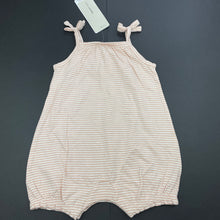 Load image into Gallery viewer, Girls Target, striped organic cotton summer romper, NEW, size 00,  