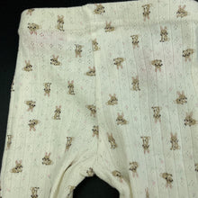 Load image into Gallery viewer, Girls Dymples, pointelle cotton footed leggings / bottoms, EUC, size 000,  