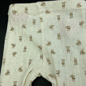 Girls Dymples, pointelle cotton footed leggings / bottoms, EUC, size 000,  