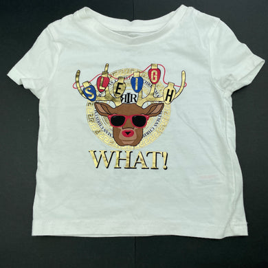 unisex River Island, Christmas cotton t-shirt / top, EUC, size 0,  