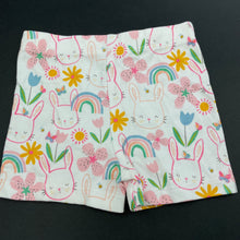 Load image into Gallery viewer, Girls F&amp;F, floral cotton shorts, elasticated, EUC, size 00,  