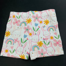 Load image into Gallery viewer, Girls F&amp;F, floral cotton shorts, elasticated, EUC, size 00,  