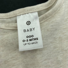 Load image into Gallery viewer, unisex Target, oatmeal marle long sleeve top, EUC, size 000,  