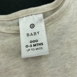 unisex Target, oatmeal marle long sleeve top, EUC, size 000,  