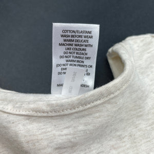 unisex Target, oatmeal marle long sleeve top, EUC, size 000,  