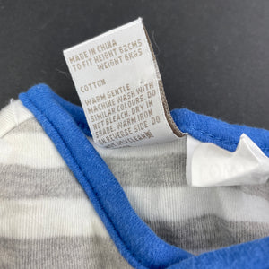 Boys Tiny Little Wonders, striped cotton romper, GUC, size 000,  