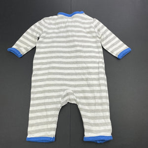 Boys Tiny Little Wonders, striped cotton romper, GUC, size 000,  