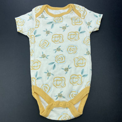 Girls Sandy & Simon, floral cotton romper / bodysuit, EUC, size 00,  