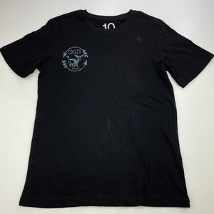 Boys Brilliant Basics, black cotton t-shirt / top, GUC, size 10,  