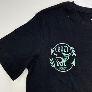 Boys Brilliant Basics, black cotton t-shirt / top, GUC, size 10,  