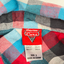 Load image into Gallery viewer, Boys Disney, Cars, cotton short sleeve shirt, EUC, size 2,  