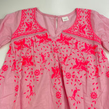 Load image into Gallery viewer, Girls Next, embroidered lightweight cotton long sleeve top, marks back left cuff, FUC, size 5,  