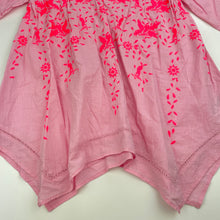 Load image into Gallery viewer, Girls Next, embroidered lightweight cotton long sleeve top, marks back left cuff, FUC, size 5,  