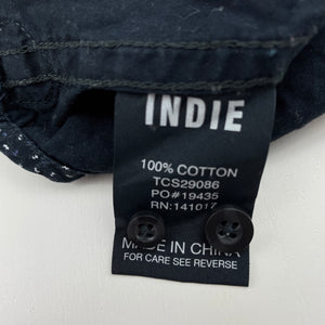Boys Indie, navy cotton short sleeve shirt, GUC, size 3,  