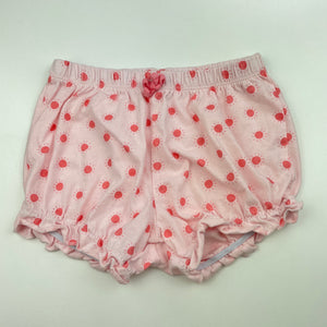 Girls Anko, pink cotton shorts, elaticated, EUC, size 1,  