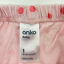 Load image into Gallery viewer, Girls Anko, pink cotton shorts, elaticated, EUC, size 1,  