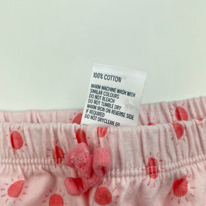 Girls Anko, pink cotton shorts, elaticated, EUC, size 1,  