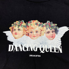 Load image into Gallery viewer, Girls SHEIN, black stretchy cropped t-shirt / top, EUC, size 9,  