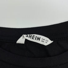 Load image into Gallery viewer, Girls SHEIN, black stretchy cropped t-shirt / top, EUC, size 9,  