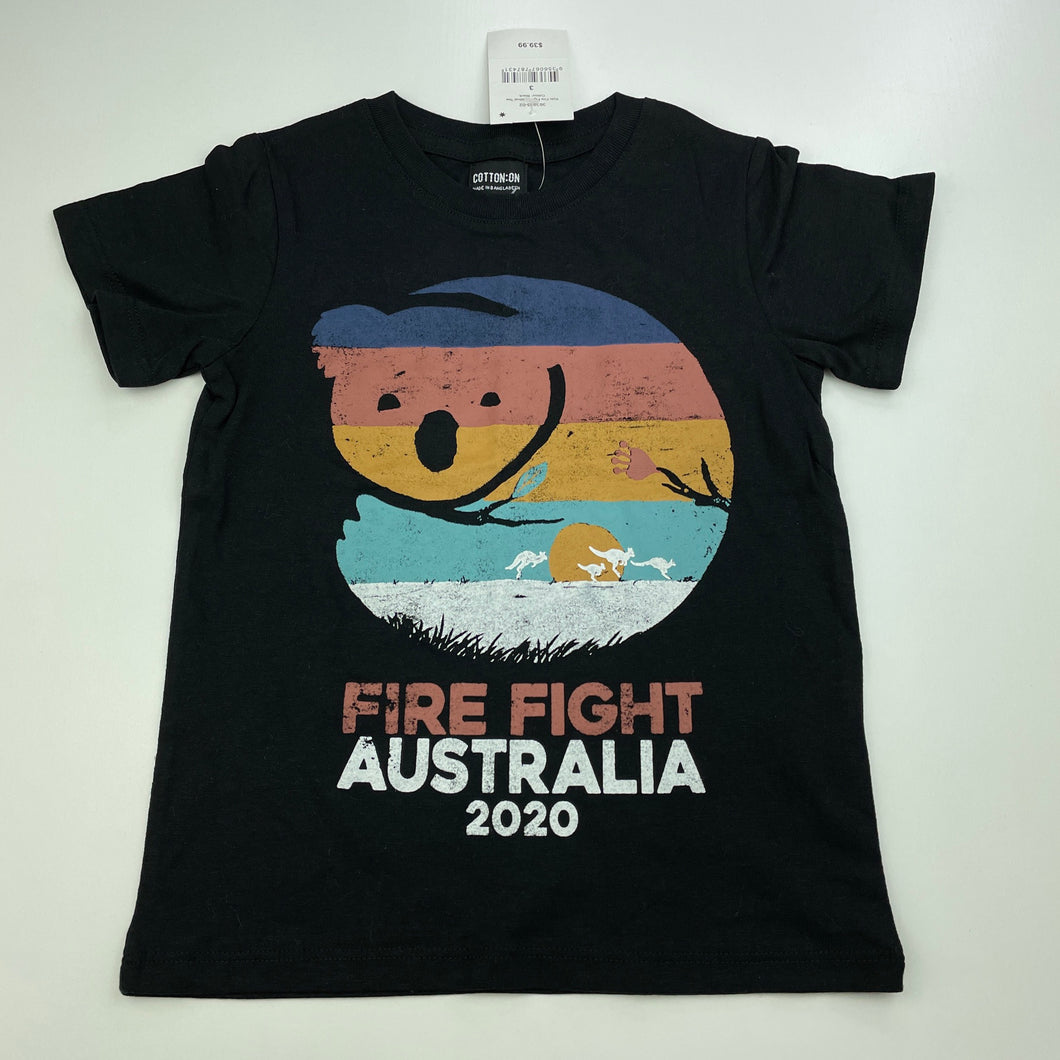 unisex Cotton On, FireFight Australia 2020 cotton t-shirt / top, NEW, size 3,  