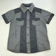 Load image into Gallery viewer, Boys Wayne Jnr, lightweight cotton short sleeve shirt, poppers, EUC, size 6,  