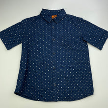 Load image into Gallery viewer, Boys Tilt, navy cotton short sleeve shirt, GUC, size 6,  