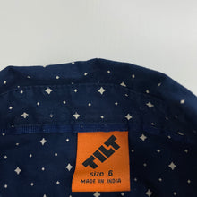 Load image into Gallery viewer, Boys Tilt, navy cotton short sleeve shirt, GUC, size 6,  
